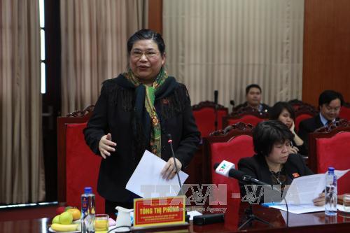 Đồng chí Tòng Thị Phóng thăm và làm việc tại Sơn La